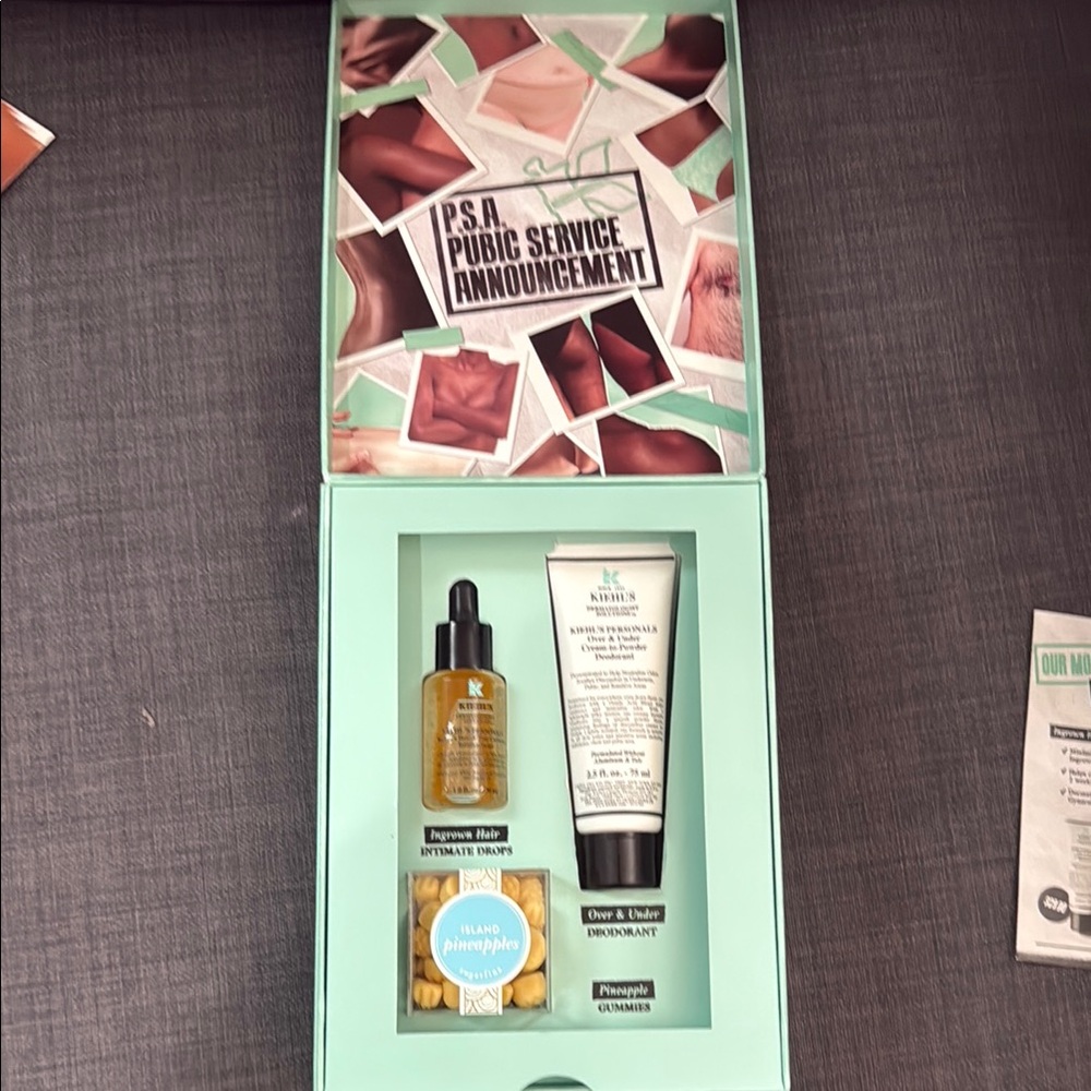 Kiehl's Skincare Set with Green and Yellow Accents